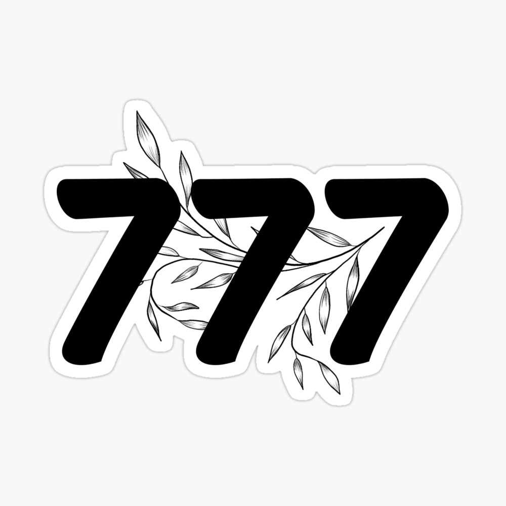 777 Angel Numbers Sticker for Sale by babyspice2000  Wrist tattoos for  guys, Tattoo stencils, Sketch tattoo design