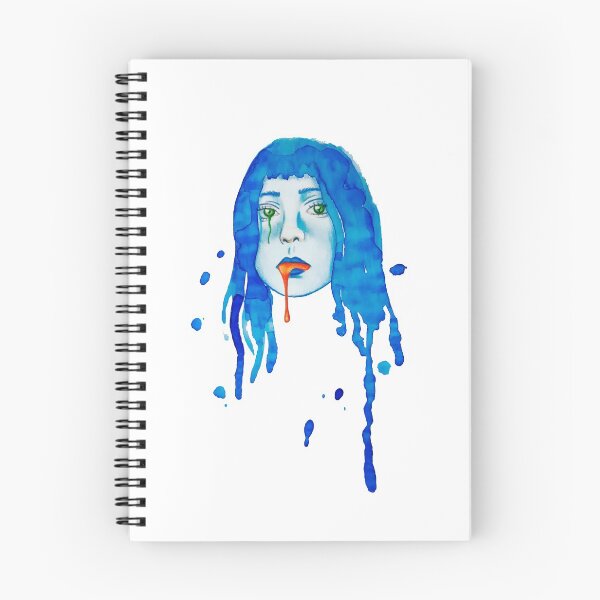 Item preview, Ashnikko FanArt Stupid Boy Blue Hair Slime Watercolor designed and sold by Renata Gonçalves.