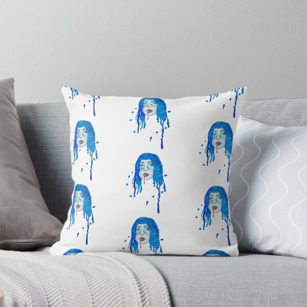 Item preview, Ashnikko FanArt Stupid Boy Blue Hair Slime Watercolor designed and sold by Renata Gonçalves.