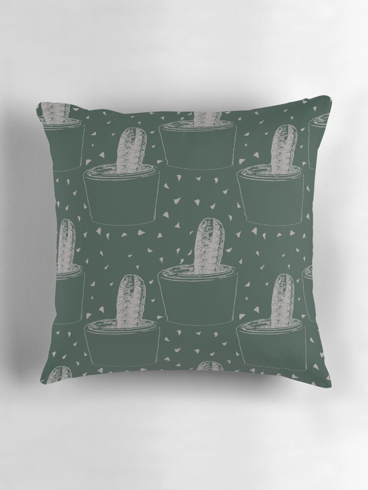 Thumbnail 3 of 4, Pillow, Cactus Pattern Design designed and sold by evrmrn.