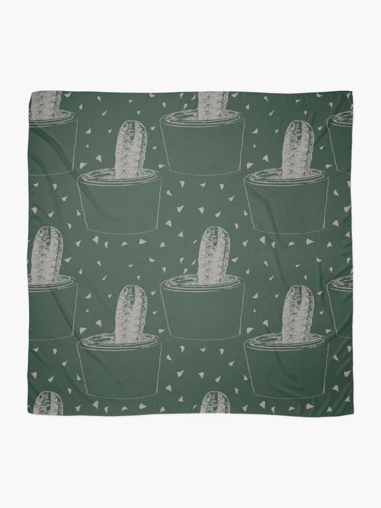 Thumbnail 2 of 3, Scarf, Cactus Pattern Design designed and sold by evrmrn.