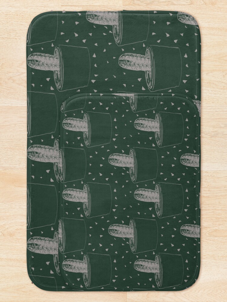 Thumbnail 5 of 6, Bath Mat, Cactus Pattern Design designed and sold by evrmrn.