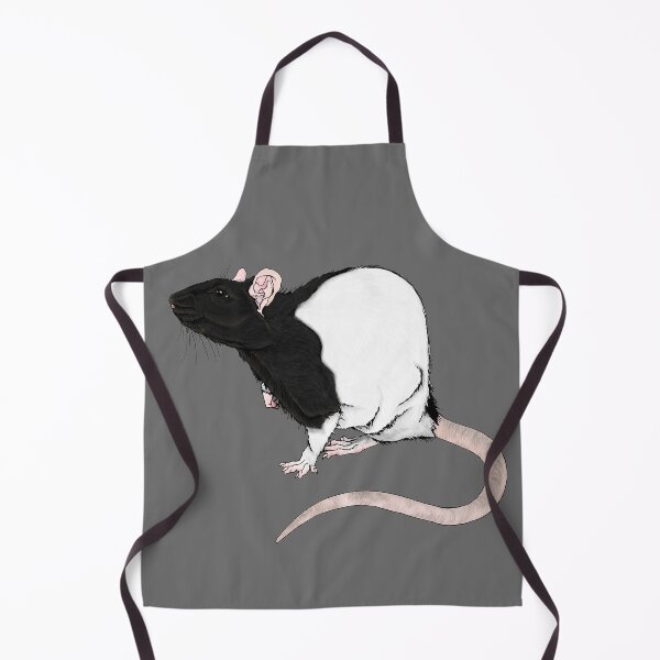 Item preview, Black and White Hooded Rat designed and sold by TinkerandBone.