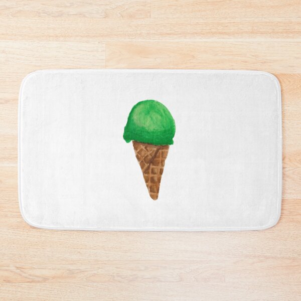 Item preview, Green ice cream watercolour illustration (white background) designed and sold by tifft.