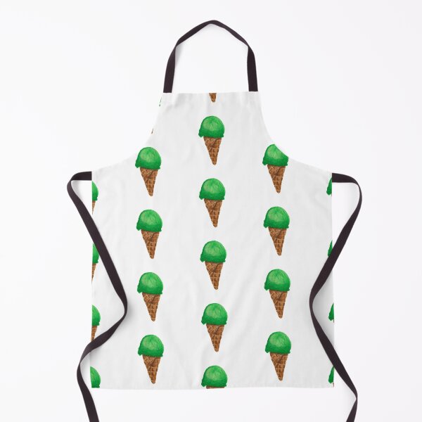 Item preview, Green ice cream watercolour illustration (white background) designed and sold by tifft.