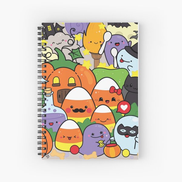 Doodle Art Notebook: Cute Kawaii Style Doodle Art Notebook Whimsical Rabbit  Pig, Sushi Pineapple Cat Octopus (Journal, Composition Book) Large
