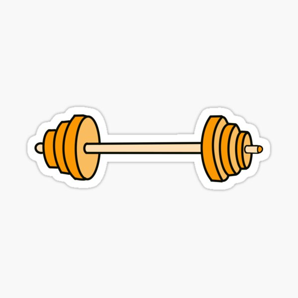 Item preview, orange barbell designed and sold by katie norton.