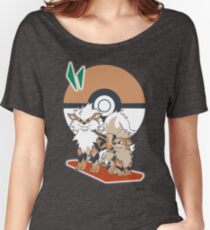 Pokemon Growlithe & Arcanine Women's Relaxed Fit T-Shirt
