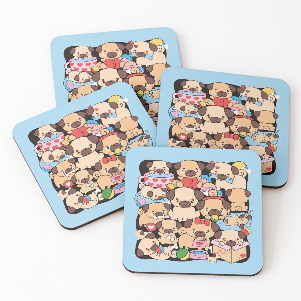 Item preview, Cute Pugs Dogs Pets Doodle | Kawaii Art by Tatyana Deniz designed and sold by Tatyana Deniz.