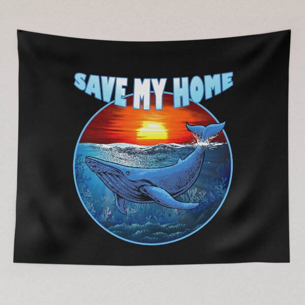 Item preview, Save My Home - Blue Whale - Whale - Sea - Ocean designed and sold by DELMEO.