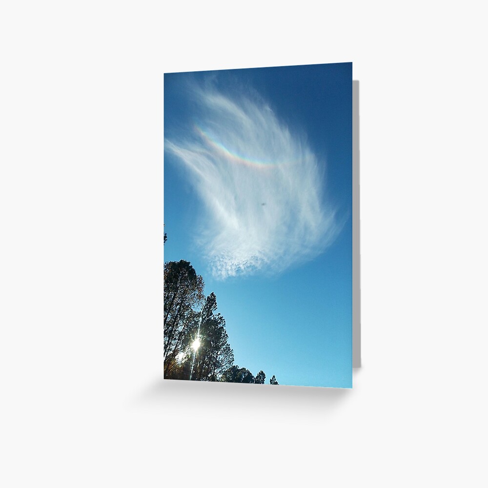 Rainbow Angel Cloud Windows From Heaven Greeting Card