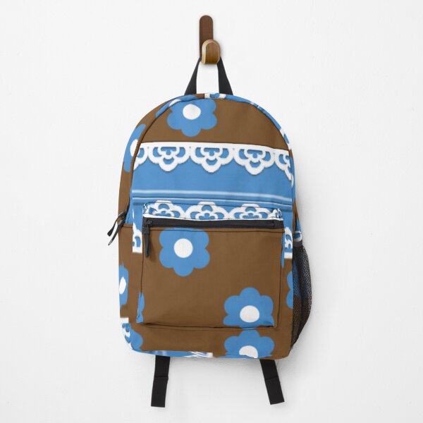 Item preview, Flower Pattern in Blue White and Brown Design 85 designed and sold by Artnigel.