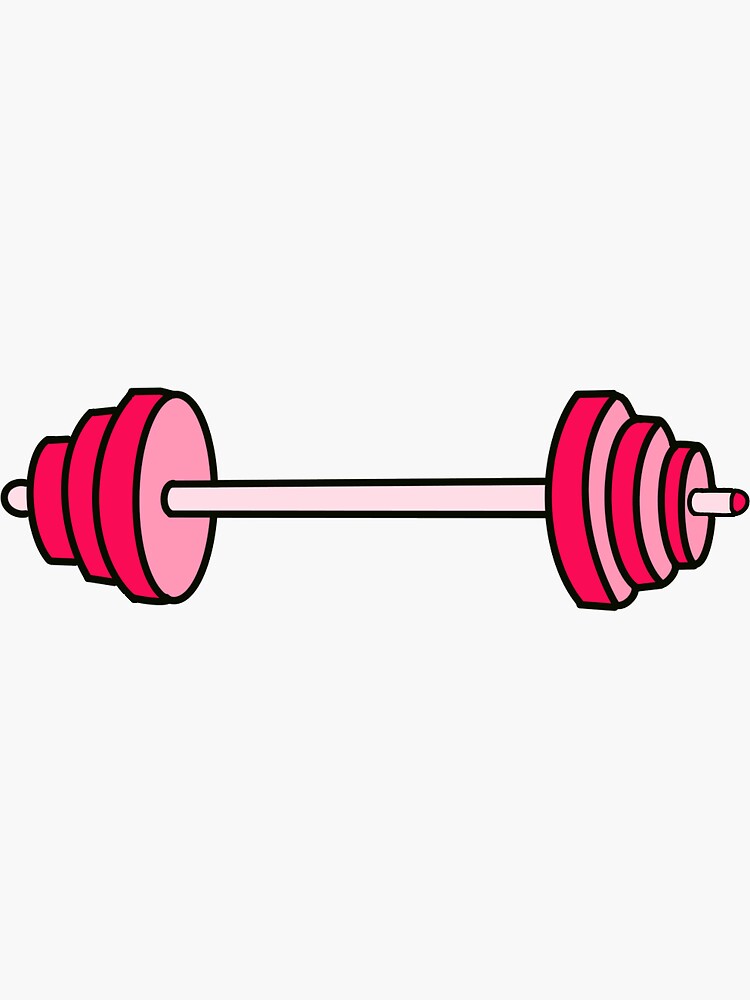 Thumbnail 3 of 3, Sticker, pink barbell designed and sold by ktnlifts.