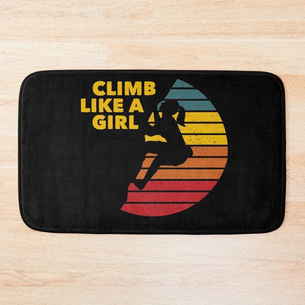 Item preview, Climb Like a Girl Rock Climbing Bouldering Colorful designed and sold by Zeelicious Designs.