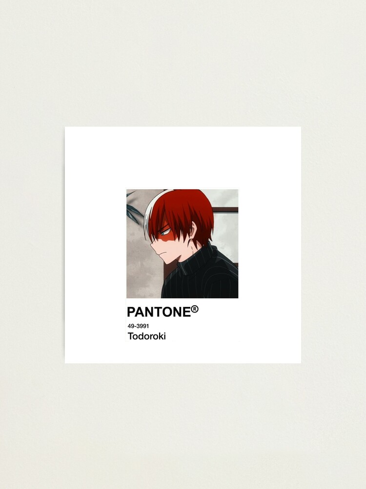 todoroki anime pantone sticker photographic print by anthonyslewh redbubble