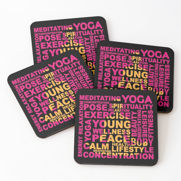 Item preview, Yoga Word Cloud Art Meditating Figure Silhouette Premium T-Shirt designed and sold by YogaFire.