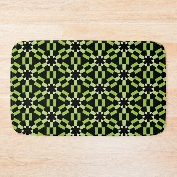 Item preview, Geometric Asterisk and Hexagon Seamless Pattern - Shades of Green with Black designed and sold by Artberry.
