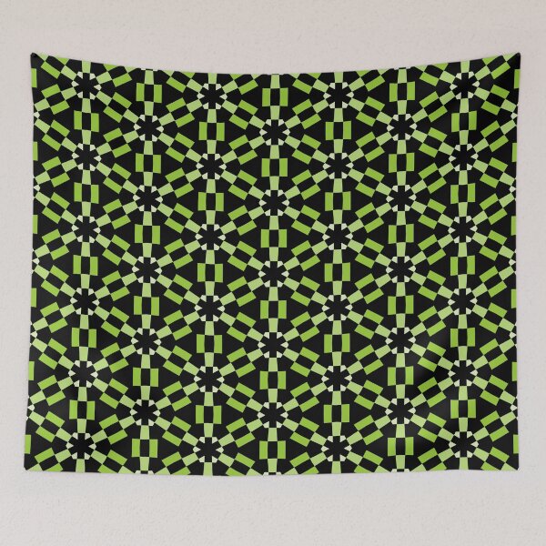 Item preview, Geometric Asterisk and Hexagon Seamless Pattern - Shades of Green with Black designed and sold by Artberry.
