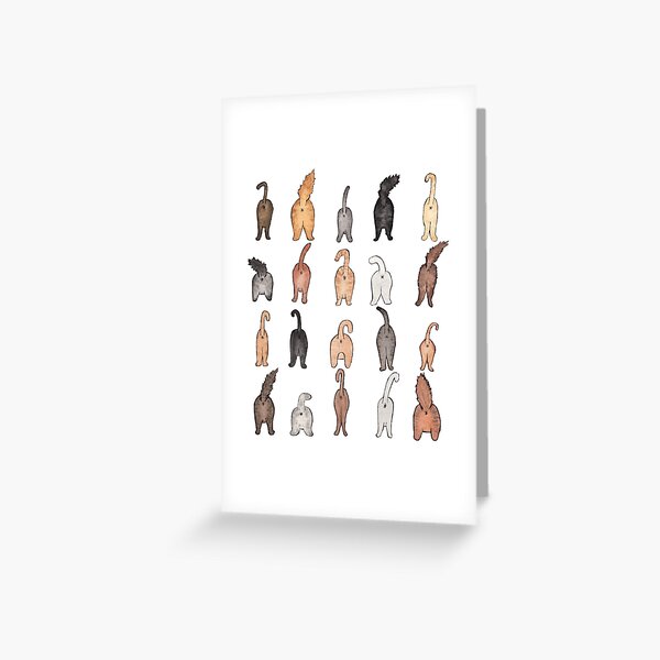 Cat butts Greeting Card