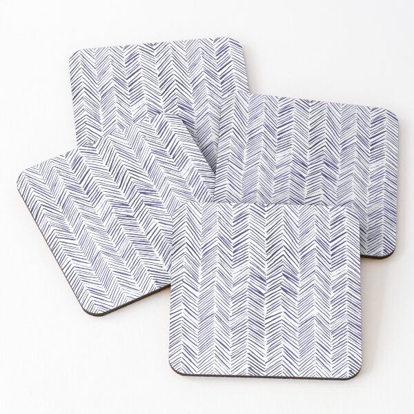 Item preview, Watercolor Herringbone Pattern - Navy Blue designed and sold by monitdesign.