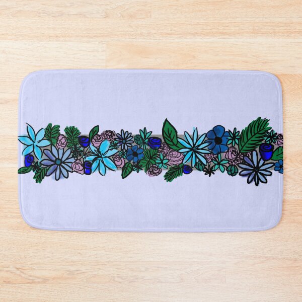 Item preview, Flowers in a row - Blue designed and sold by BearQuack.