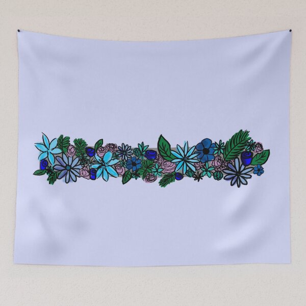 Item preview, Flowers in a row - Blue designed and sold by BearQuack.