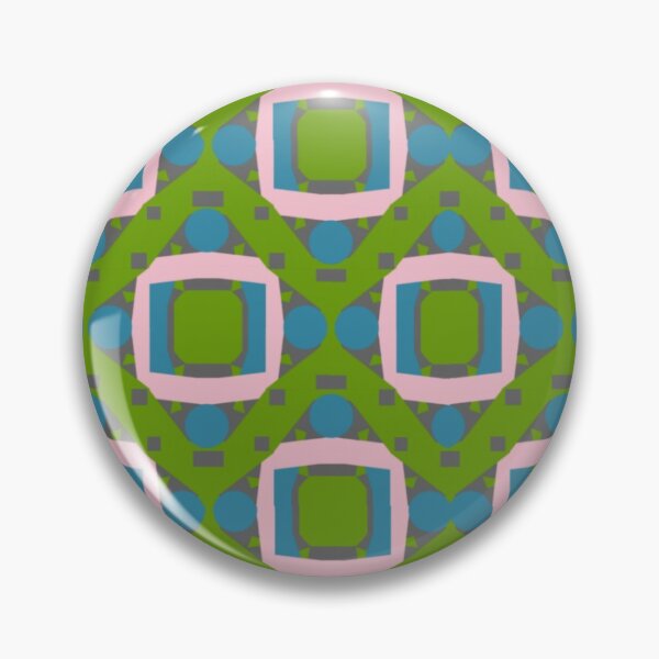 Item preview, Patrón abstracto verde y rosa de cuadrados y puntos designed and sold by Sendreka.