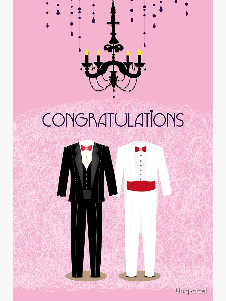 Happy Gay Wedding Greeting Card By Uniqversal Redbubble