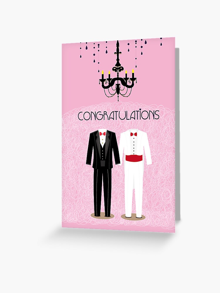 Happy Gay Wedding Greeting Card By Uniqversal Redbubble