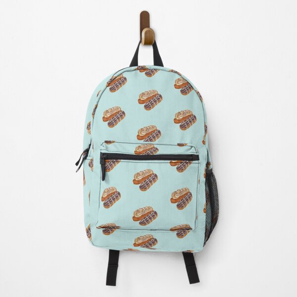 Item preview, Éclairs pastry watercolour illustration (Blue background) designed and sold by tifft.