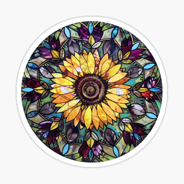 Sunflower Mandala Sticker