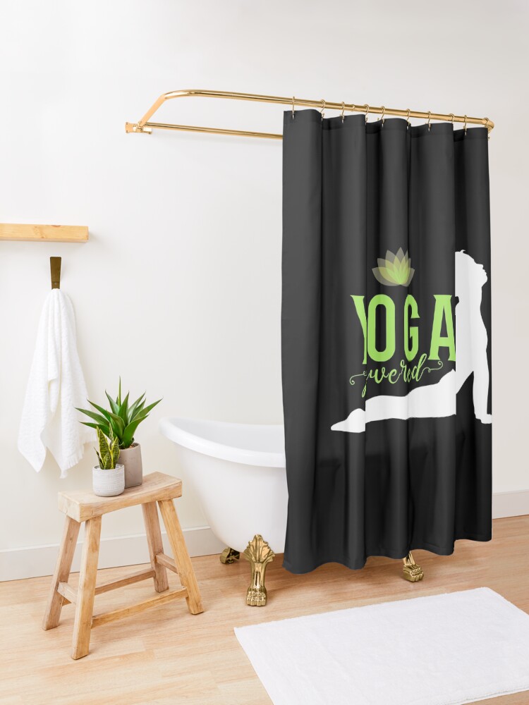 Thumbnail 3 of 5, Shower Curtain, Yoga Powered designed and sold by tw2us.