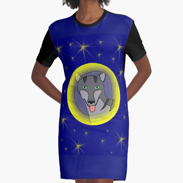 Tiger Wolf Graphic T-Shirt Dress
