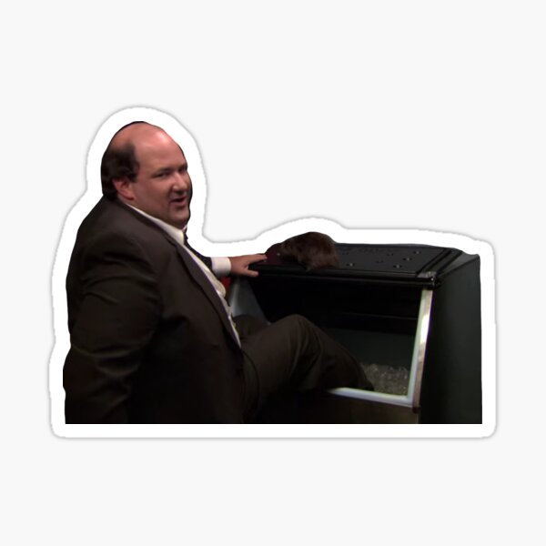 "Kevin Malone Ice Machine The Office " Sticker for Sale by yrhomesclice