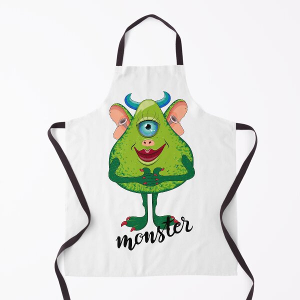 Item preview, Good green monster with one blue eye, blue horns and red lips. designed and sold by Skaska.