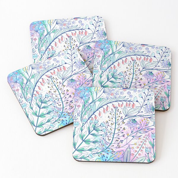 Item preview, Colorful Pastel Floral Pattern designed and sold by Nishtah LilerArt.