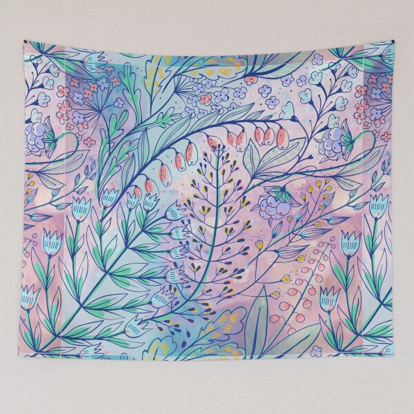 Item preview, Colorful Pastel Floral Pattern designed and sold by Nishtah LilerArt.