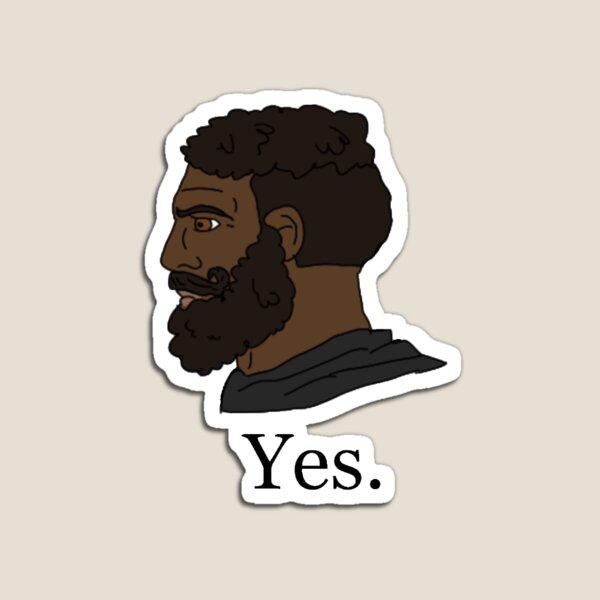 Funny Chad Yes - Yes Chad Meme - Yes Face Meme Sticker for Sale