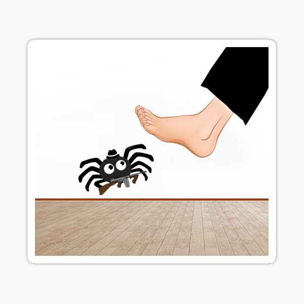 Spider Footophobia Sticker