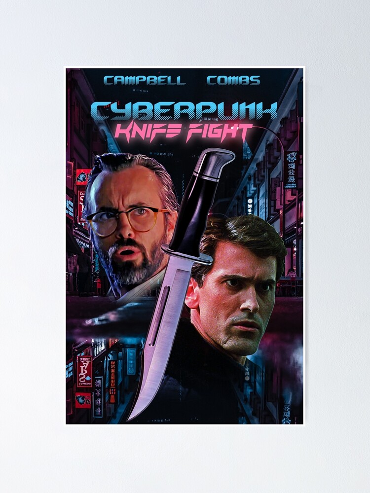 "Cyberpunk Knife Fight" Poster for Sale by DMHV Redbubble