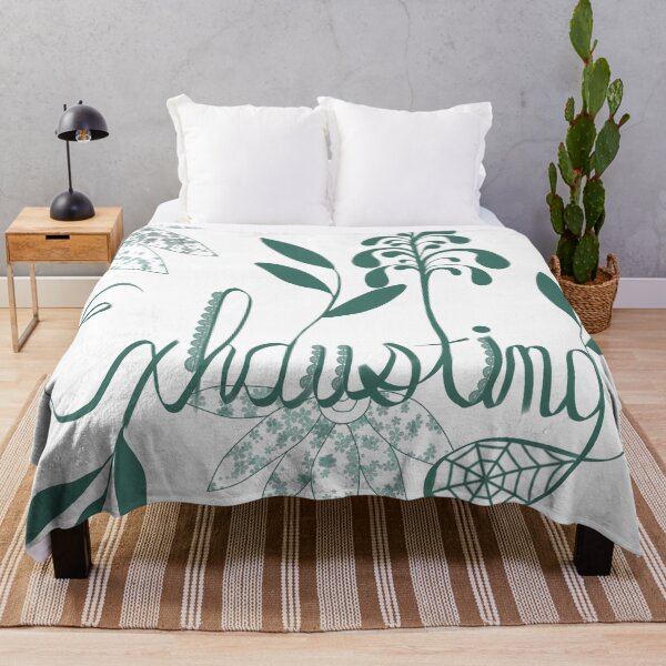 Item preview, Exhausting script with floral accents designed and sold by BrookeGibson.