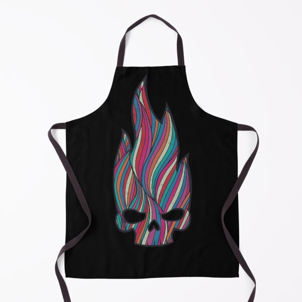 Item preview, Distressed Flaming Skull Retro Pattern designed and sold by Astral Prints.