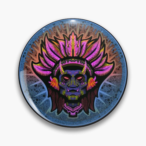 Item preview, AZTEC VISIONS SPIRITUAL TRIBAL ( NATIVE AMERICAN) ANCIENT Blue/Pink designed and sold by HeadHeavyDesign.