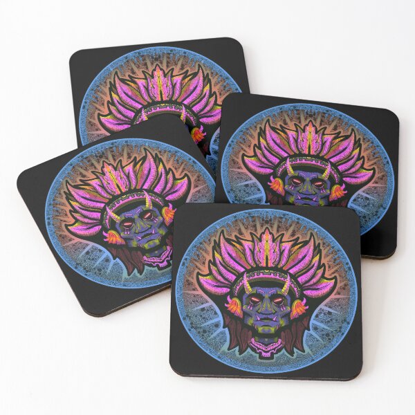 Item preview, AZTEC VISIONS SPIRITUAL TRIBAL ( NATIVE AMERICAN) ANCIENT Blue/Pink designed and sold by HeadHeavyDesign.