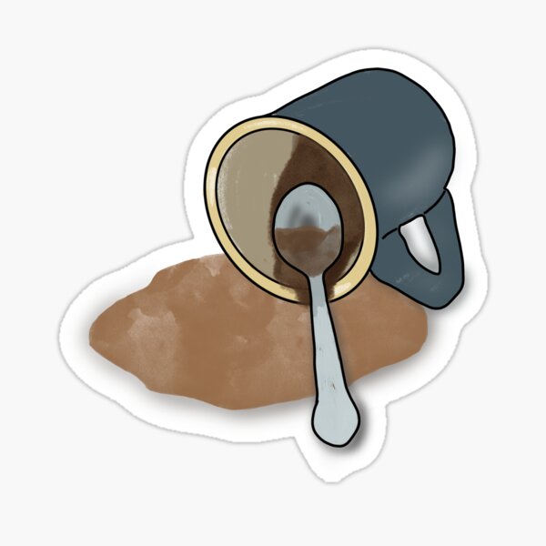 Coffee Spill Sticker