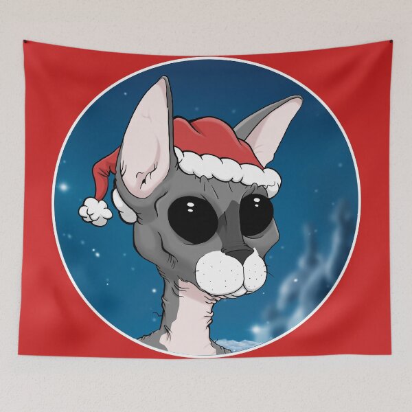 Item preview, Christmas Sphynx - Hairless Cat designed and sold by SMilllar.