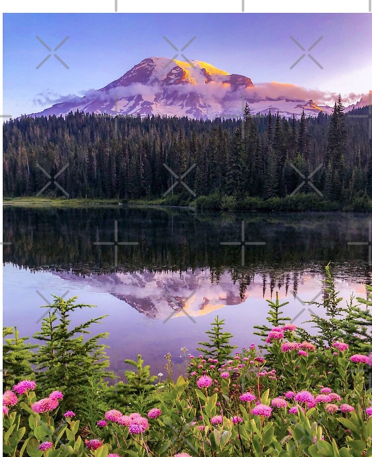 Mount Rainier, Washington Reflection Lake Magnet