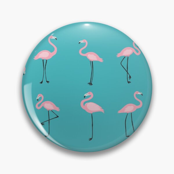 Item preview, Flamingo on torquoise bg - illustration photoart designed and sold by MerchbyBilly.