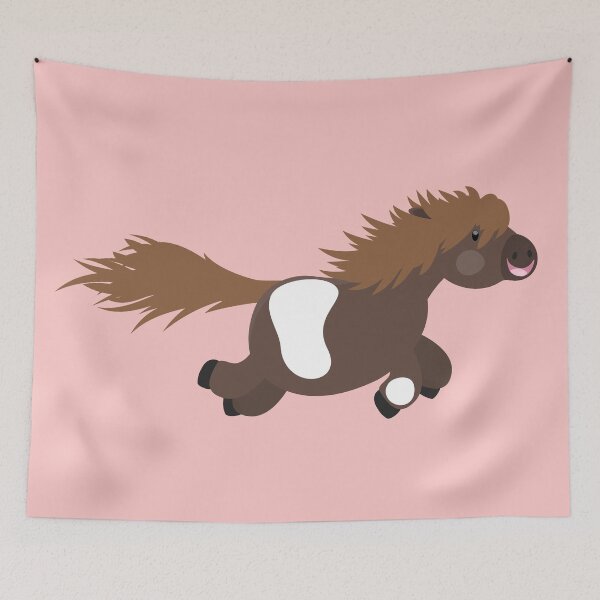 Item preview, Cute happy Shetland pony cartoon illustration designed and sold by FrogFactory.