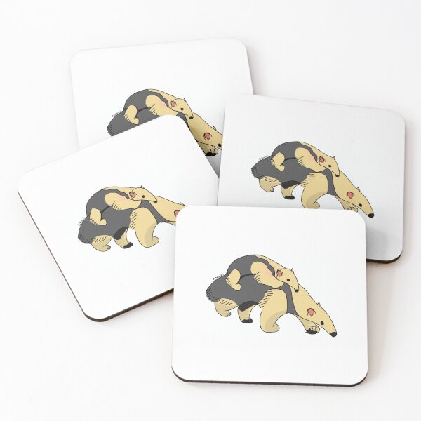 Item preview, Cartoon Baby and Mother Anteaters designed and sold by QStones.